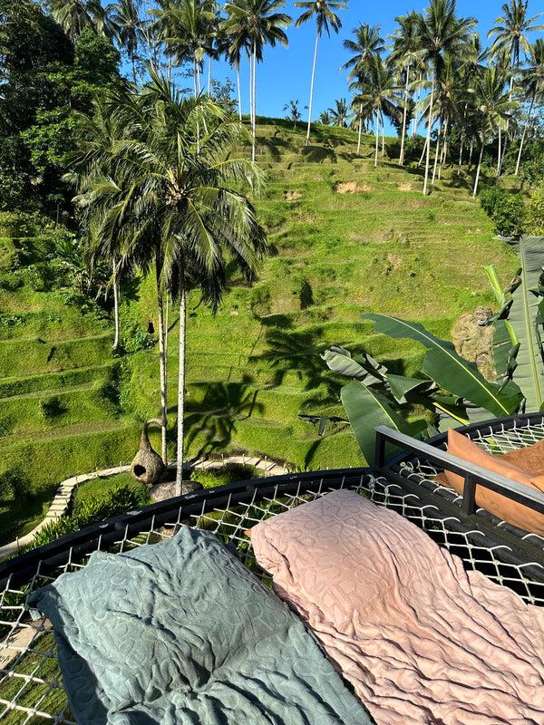 Rabens Saloner Monogram Beach Towel Beach Towel 100x180 Cm I Sage