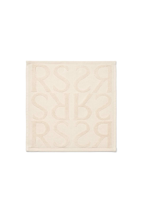 rabens saloner Monogram wash cloth Wash cloth 30x30 cm I Ivory