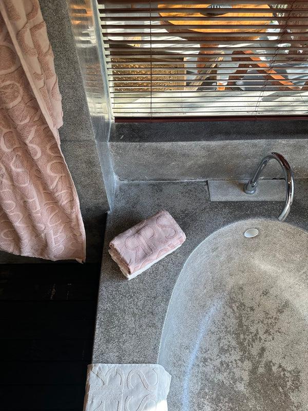 Rabens Saloner Monogram Wash Cloth Wash Cloth 30x30 Cm I Rose