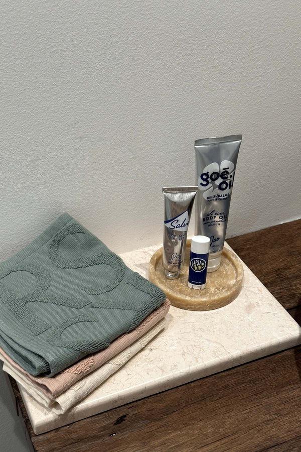 Rabens Saloner Monogram Wash Cloth Wash Cloth 30x30 Cm I Sage