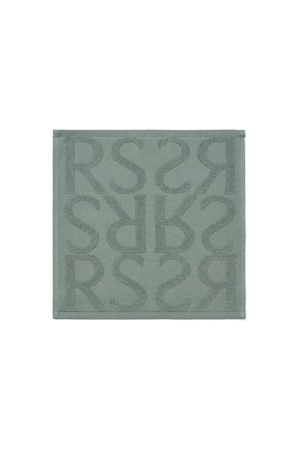 rabens saloner Monogram wash cloth Wash cloth 30x30 cm I Sage
