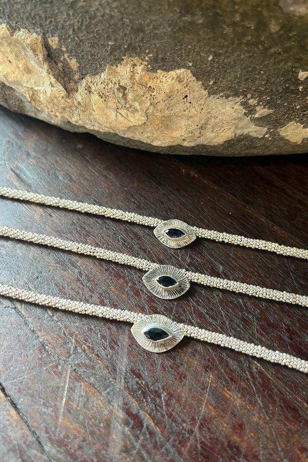 Rabens Saloner Nafsu Bead Bracelet With Eye Pendant I Sapphire