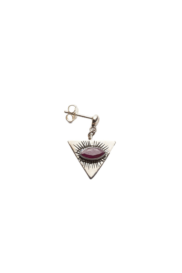 rabens saloner Nafsu Earstick w/ triangle eye pendant I Ruby