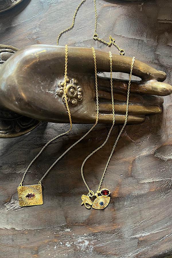 Rabens Saloner Nafsu Escapulario Necklace I Purple Stone