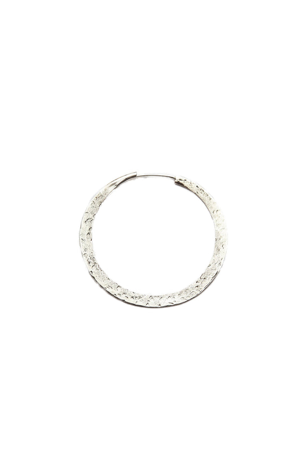 rabens saloner Nafsu Silver Hammered Hoop S I Silver