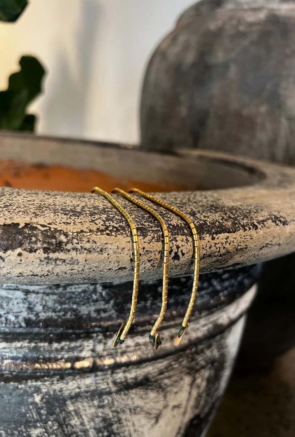 Rabens Saloner Nafsu Tube Bead Bracelet I Gold Plated