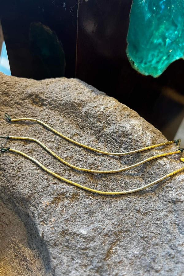 Rabens Saloner Nafsu Tube Bead Bracelet I Gold Plated