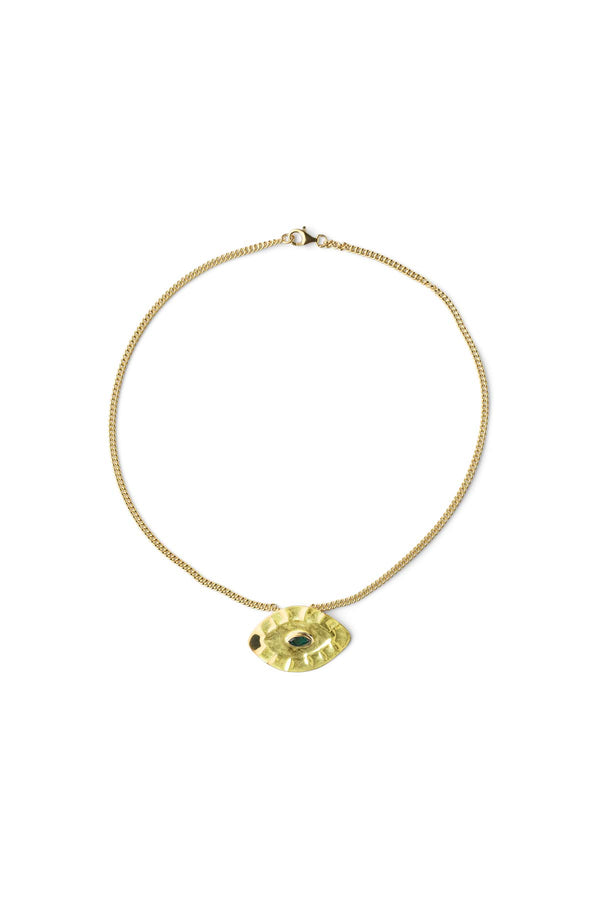 rabens saloner Necklace With Giant Eye Pendant Nafsu I Gold