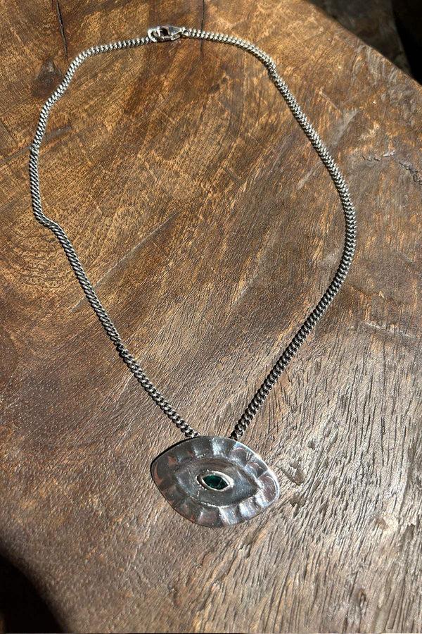 Rabens Saloner Necklace With Giant Eye Pendant Nafsu I Silver