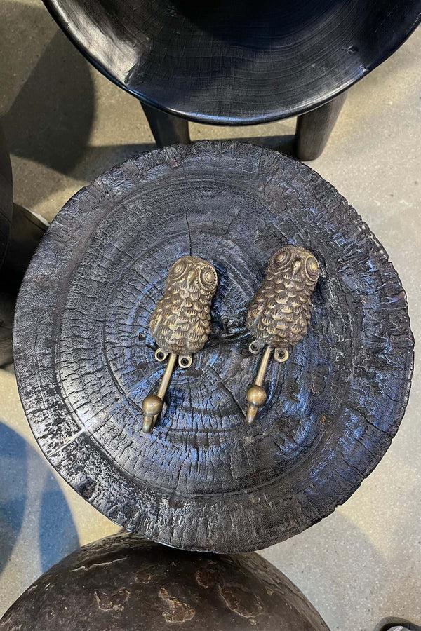 Rabens Saloner Owl Brass Hook Hook 16 Cm I Matte Brass