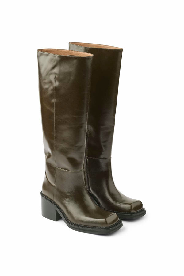 rabens saloner Prana Chunky heel boot I Forest green