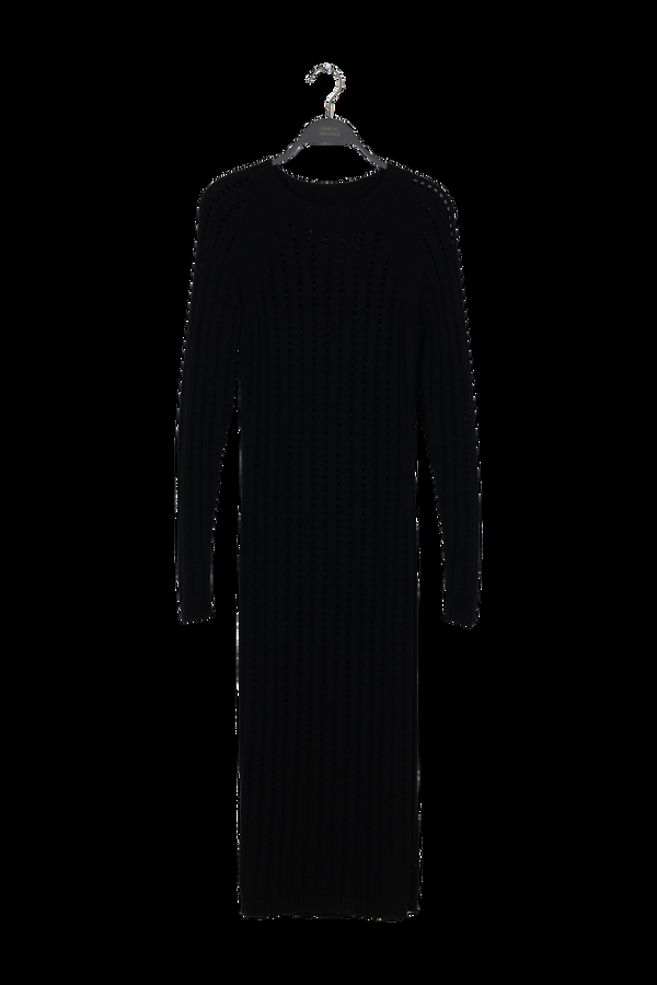 rabens saloner PreLoved Cana Square knit dress I Black
