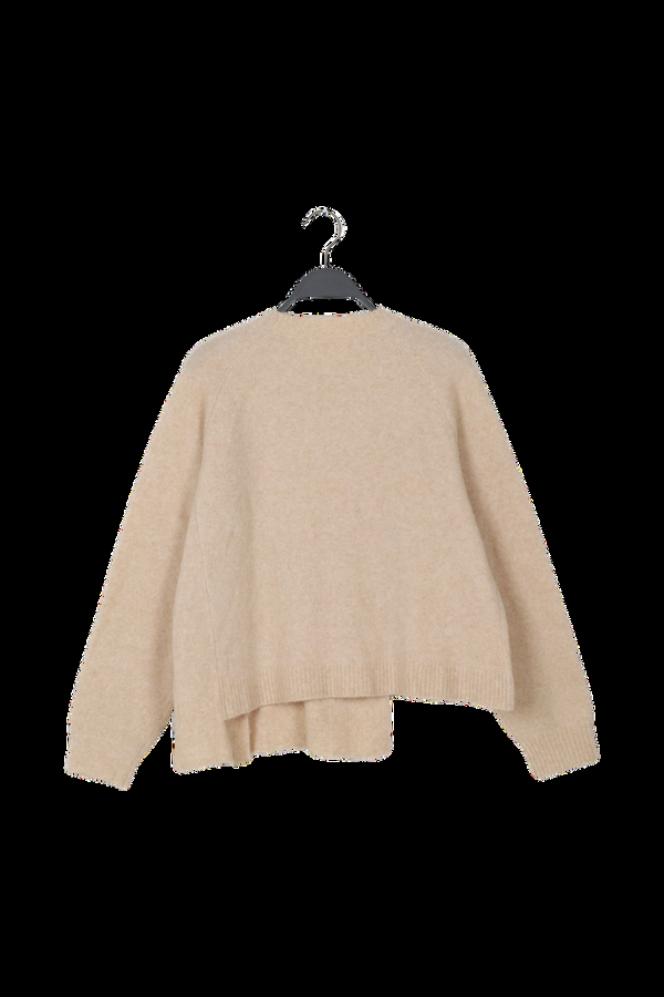 Rabens Saloner PreLoved Cedra Soft Knit Boxy Sweater I Buttercream
