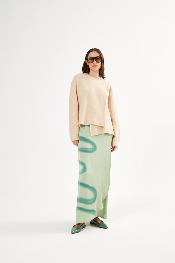 Rabens Saloner PreLoved Cedra Soft Knit Boxy Sweater I Buttercream