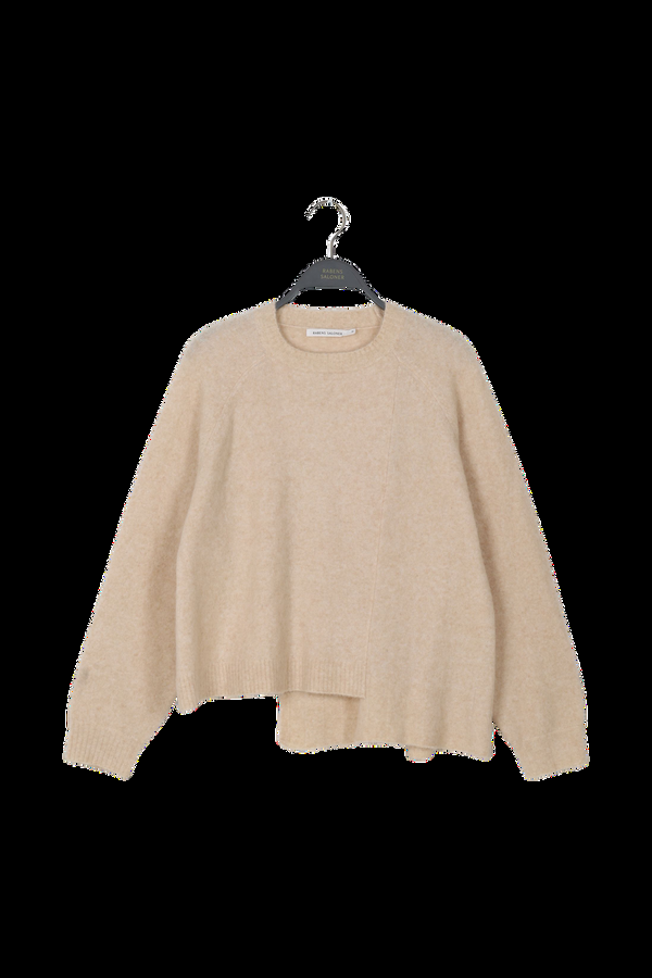 rabens saloner PreLoved Cedra Soft knit boxy sweater I Buttercream