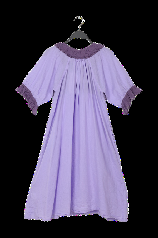 Rabens Saloner PreLoved Dortia Cotton Short Angel Dress I Violet