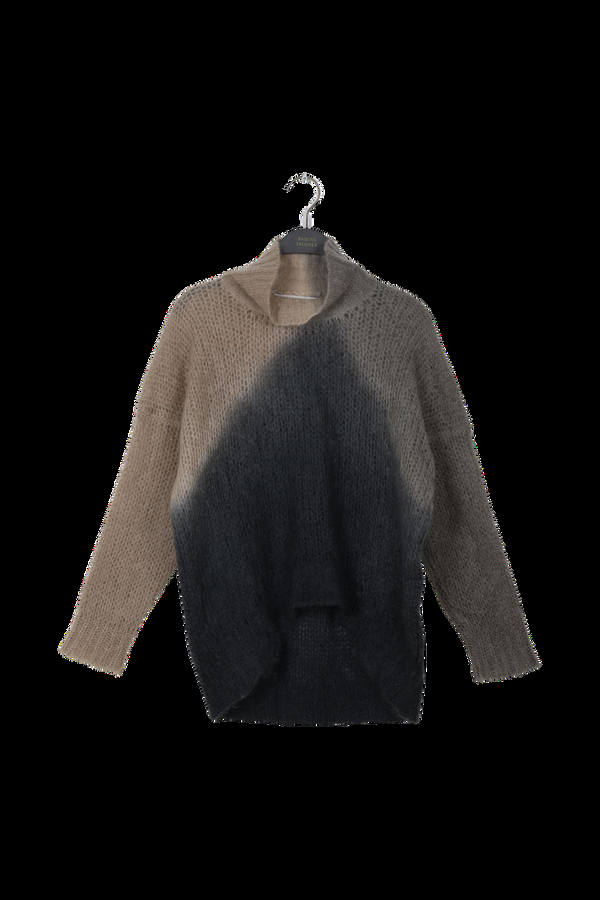 rabens saloner PreLoved Edie Assymetric blend funnel neck