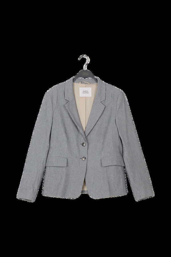 rabens saloner PreLoved Helda Striped tailoring jacket I Navy stripe