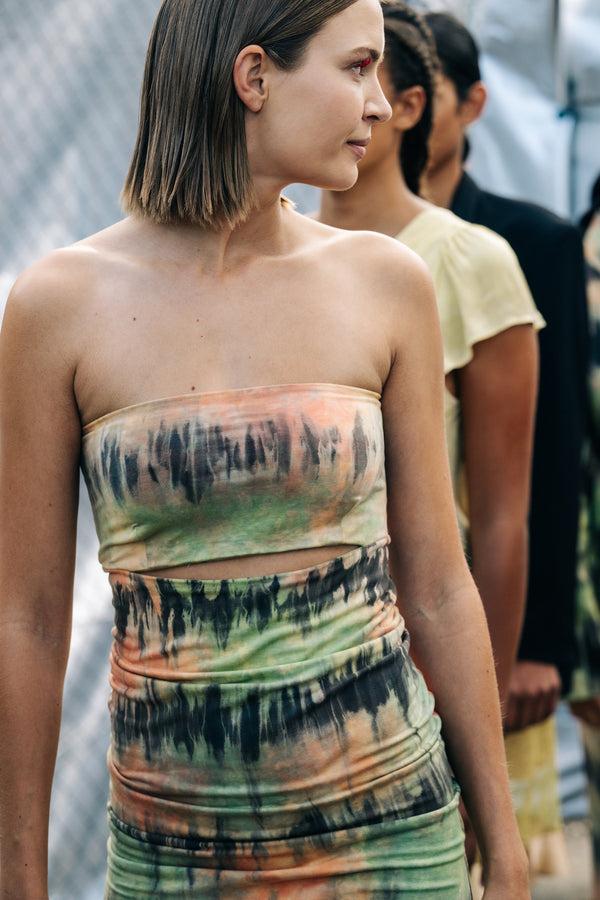 Rabens Saloner PreLoved Lanna Asp Split Bandeau Dress