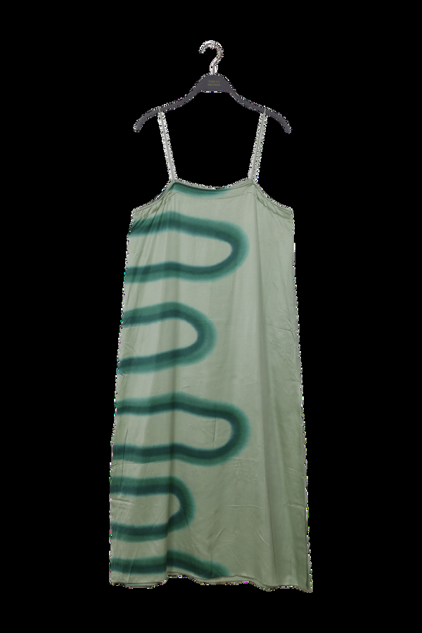 rabens saloner PreLoved Laurette Fluid camisole dress I Aloe vera combo