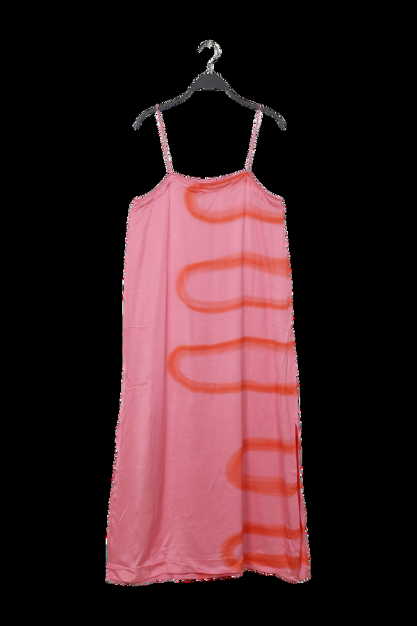 Rabens Saloner PreLoved Laurette Fluid Camisole Dress I Flamingo Combo