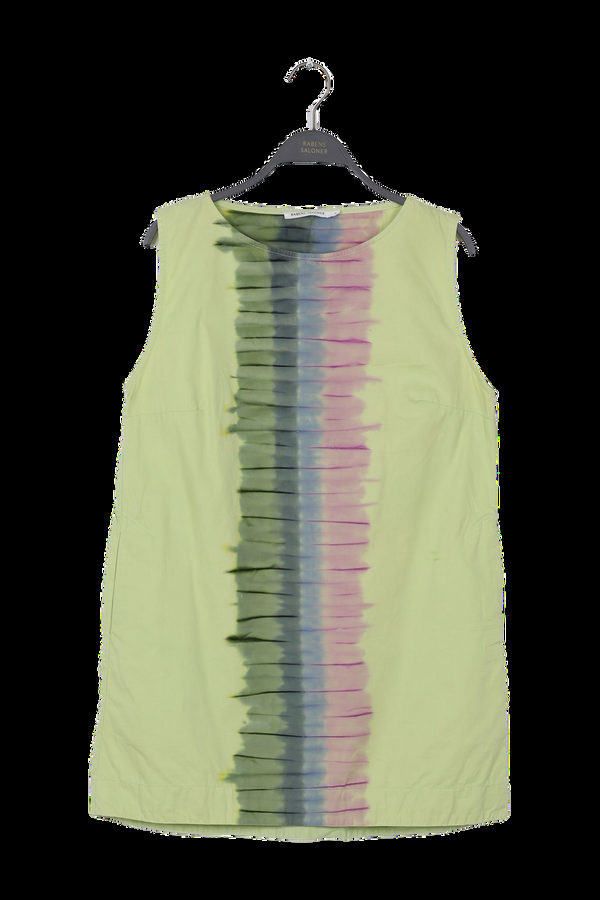 rabens saloner PreLoved Lupita Macaw Aline short dress I Lime combo