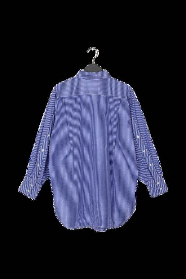 Rabens Saloner PreLoved Mallory Wide Stripe Assymetric Shirt