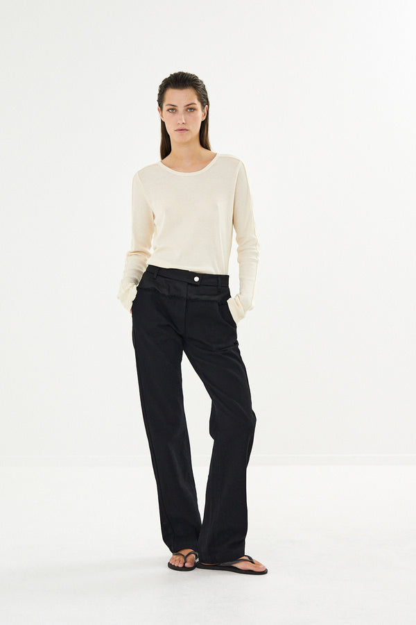 Rabens Saloner PreLoved Pawa Duo Canvas Pant I Black
