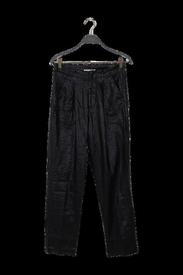 rabens saloner PreLoved Raina Glazed pleat pants I Black