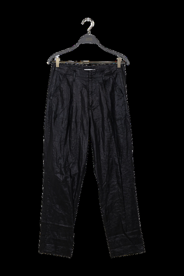 rabens saloner PreLoved Raina Glazed pleat pants I Black
