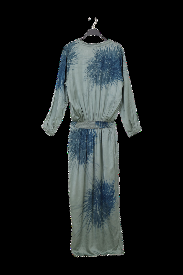 Rabens Saloner PreLoved Vera Cartwheel Wrap Over Dress I Ocean Combo