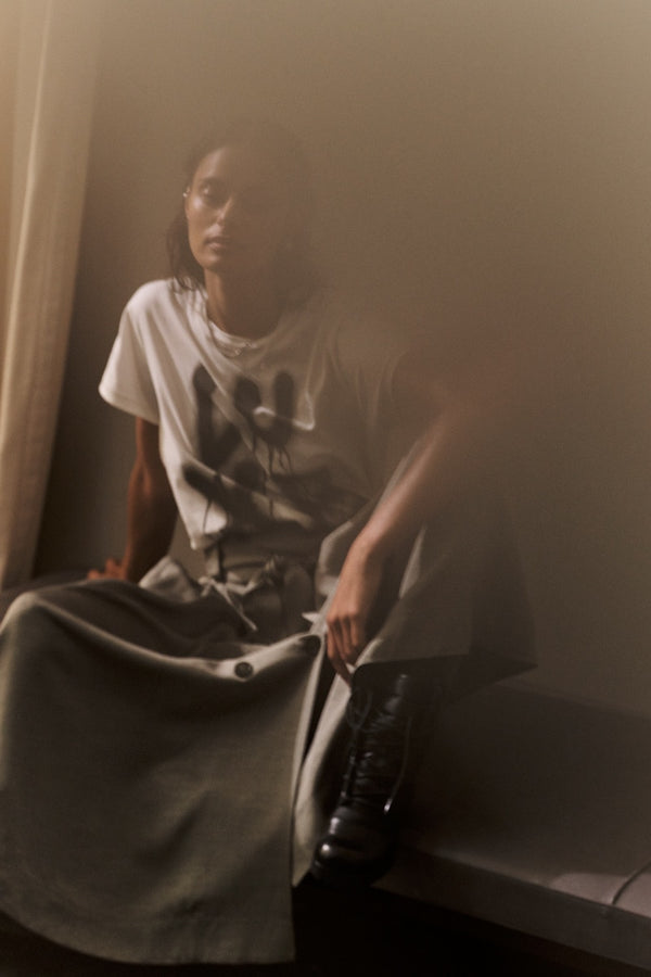 Rabens Saloner Ambla Luxe T-shirt I Chalk