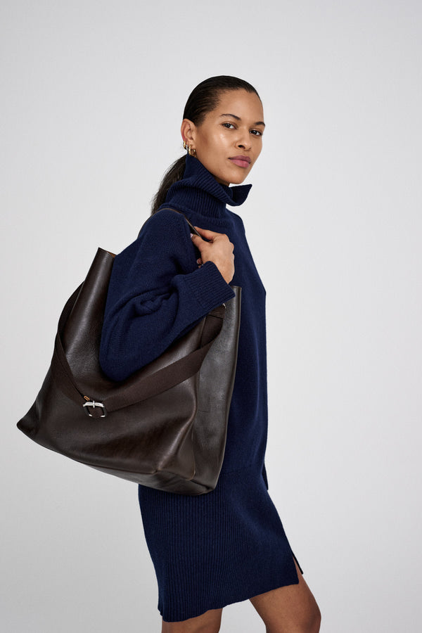 Rabens Saloner Carole Pure Wool Dress I Navy