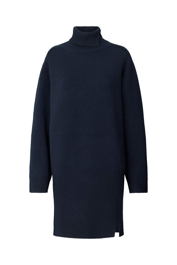 Rabens Saloner Carole Pure Wool Dress I Navy