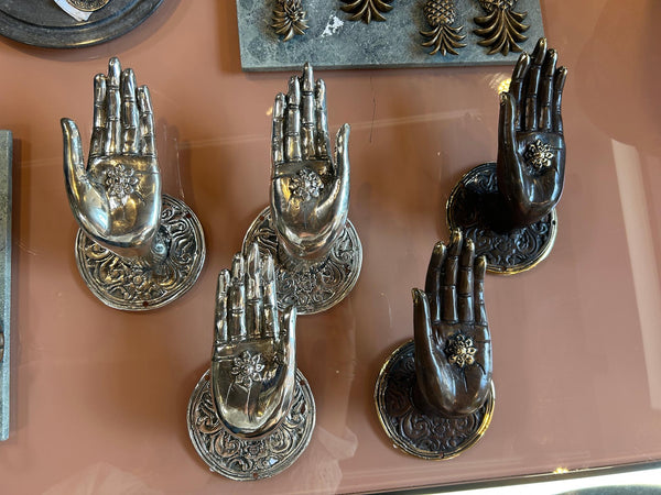 Rabens Saloner Decorative Open Hand Hand I Silver