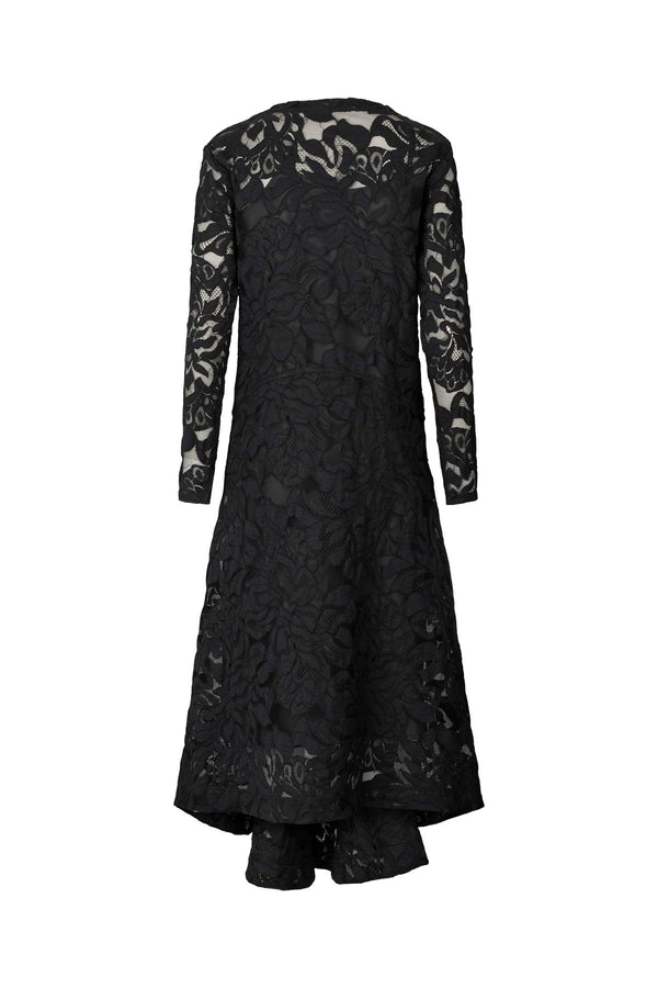 Rabens Saloner Enid Orchid Lace Dress I Black