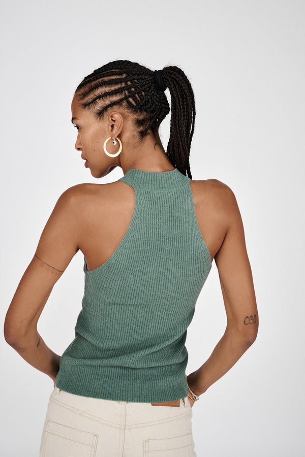 Rabens Saloner Erika Airy Tank Top I Soft Jade
