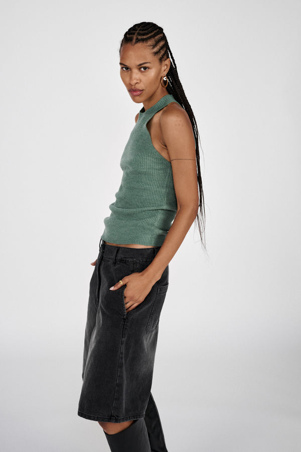 Rabens Saloner Erika Airy Tank Top I Soft Jade