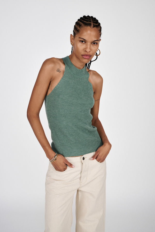 rabens saloner Erika Airy tank top I Soft jade