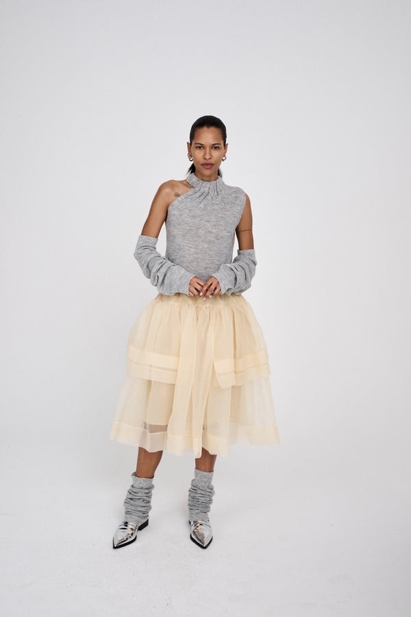 Rabens Saloner Falka Organza Layer Skirt I Bisque