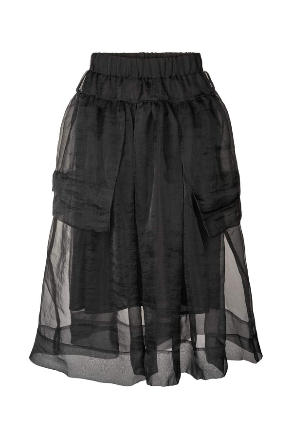 Rabens Saloner Falka Organza Layer Skirt I Black