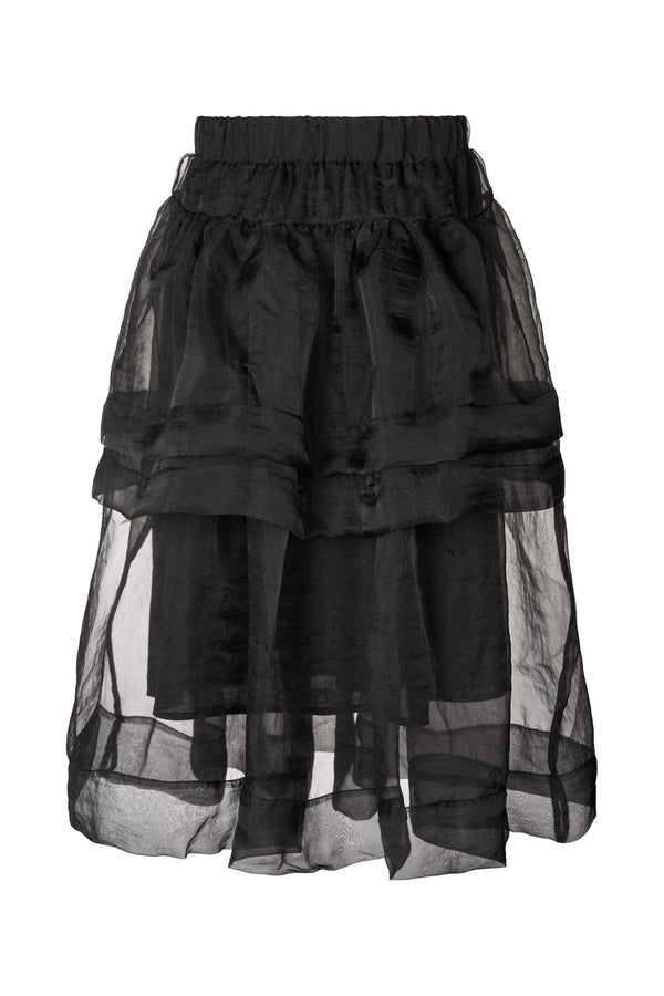 Rabens Saloner Falka Organza Layer Skirt I Black