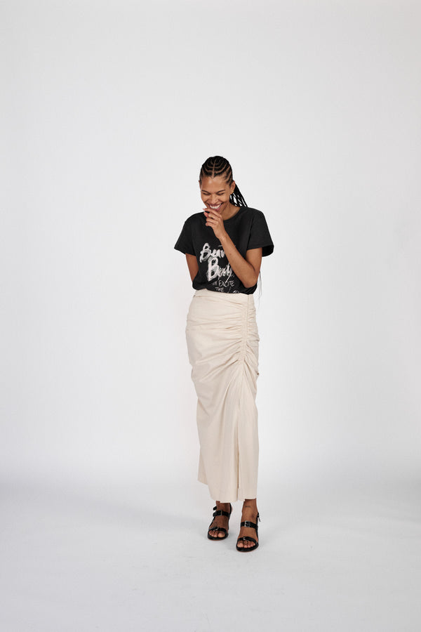 Rabens Saloner Filza Papery Skirt I Black