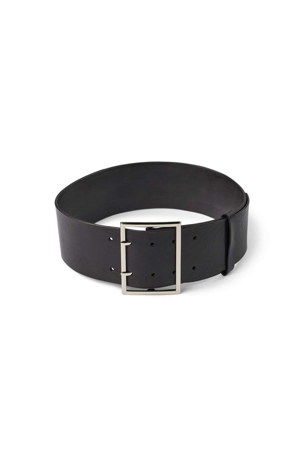 rabens saloner Gerde Leather wide belt I Black