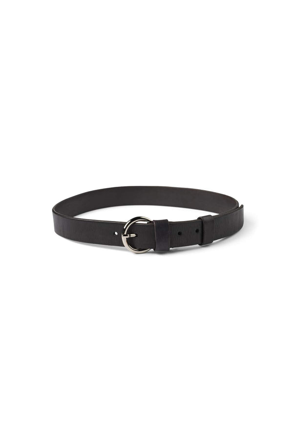 rabens saloner Gerly Leather slim belt I Black