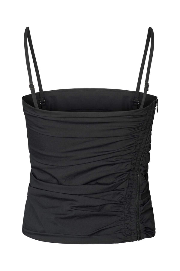 Rabens Saloner Gunna Papery Bodice Top I Black