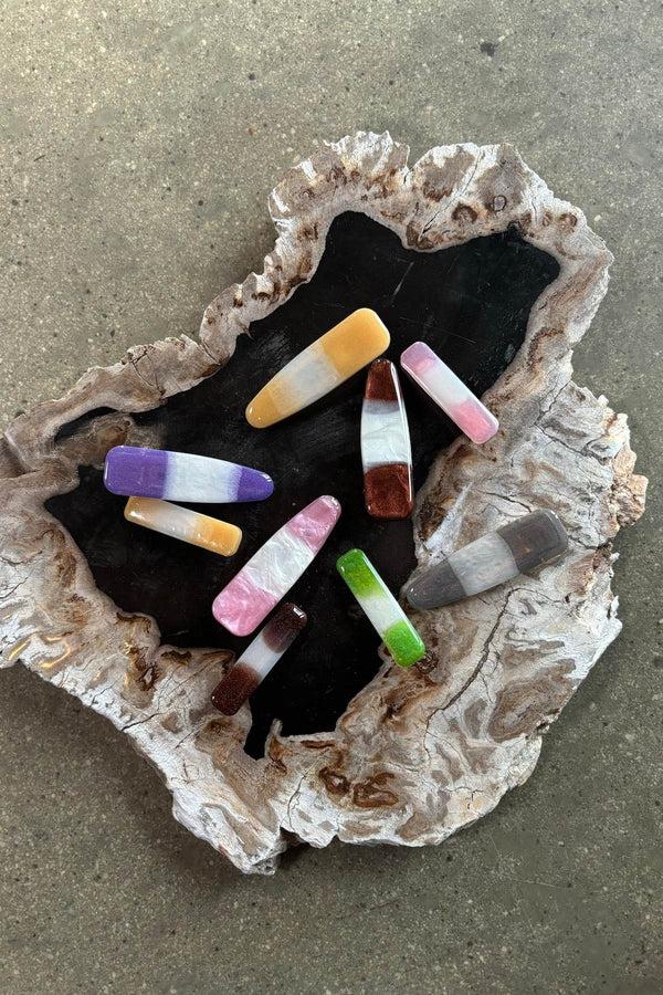 Rabens Saloner Hair Clip Mini Zia I Grey Stripe