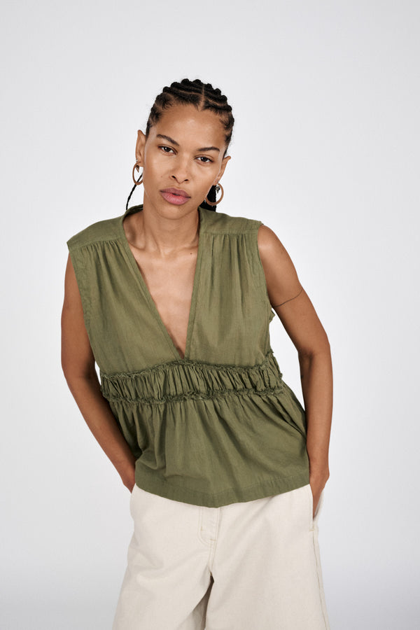 rabens saloner Helfred Cotton top I Raw lumber