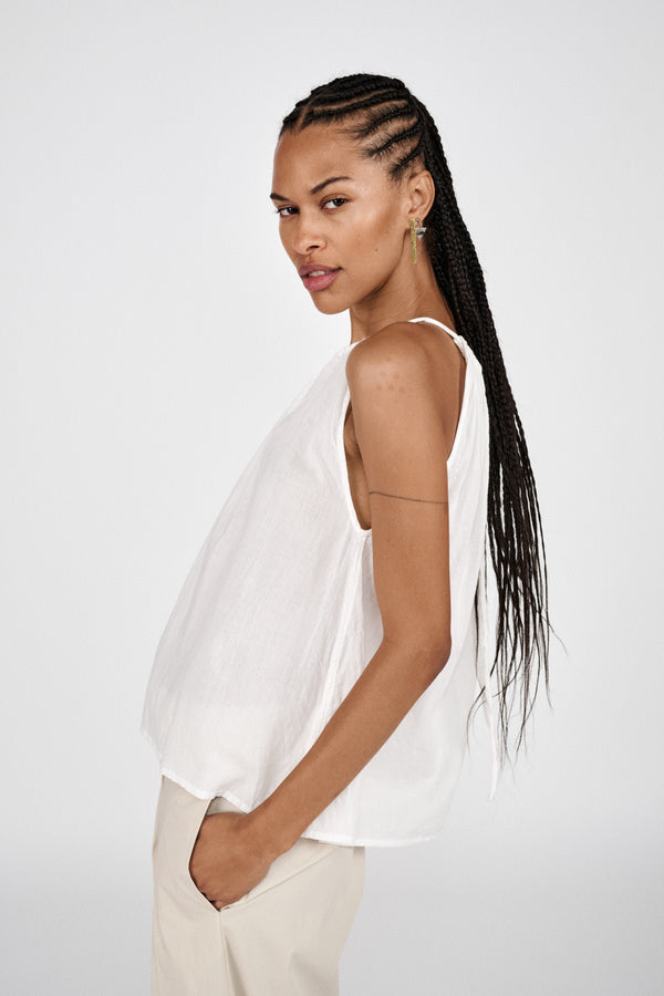 Rabens Saloner Hoda Cotton Halter Top I Black