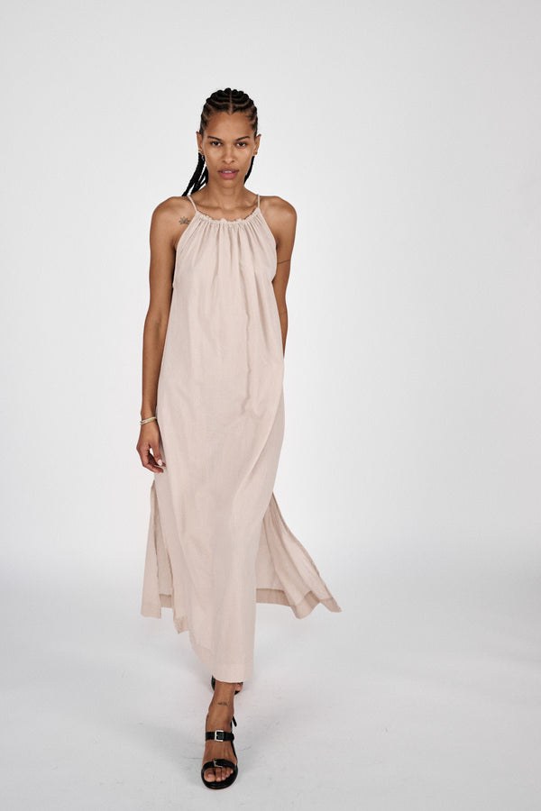 Rabens Saloner Hope Cotton Halter Dress I Black